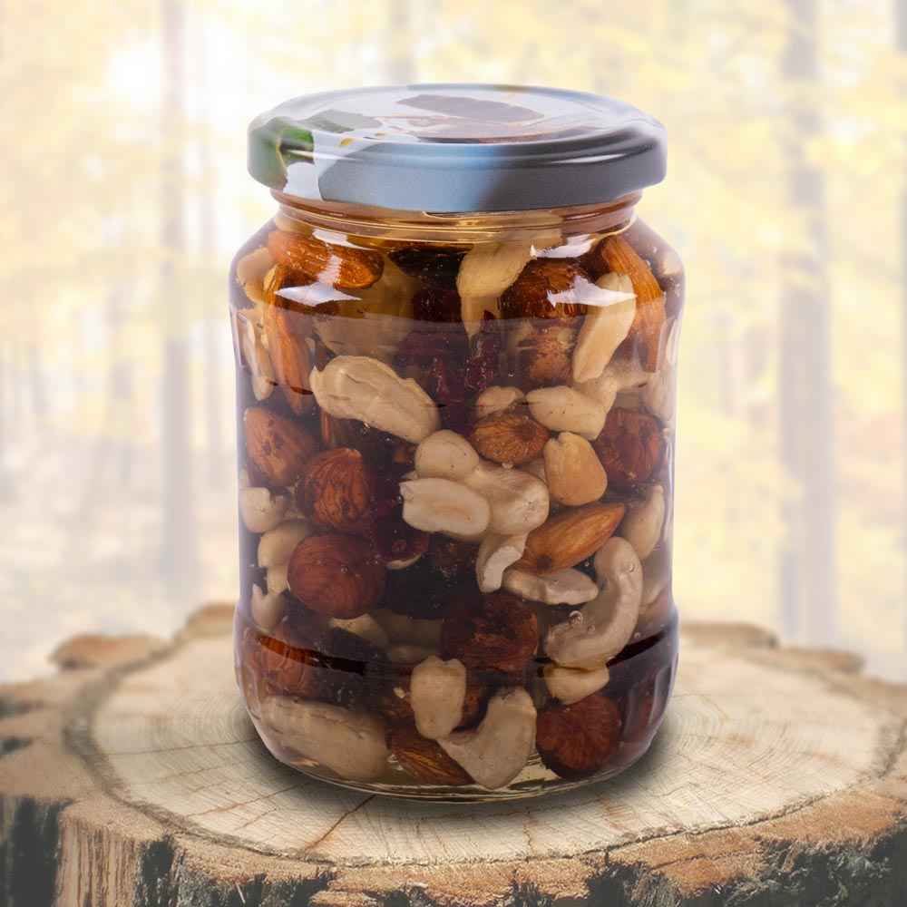 Med s orechmi a sušeným ovocím - 450g